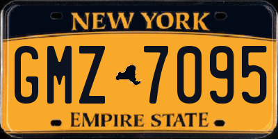 NY license plate GMZ7095
