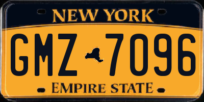 NY license plate GMZ7096