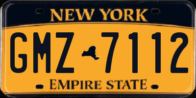 NY license plate GMZ7112