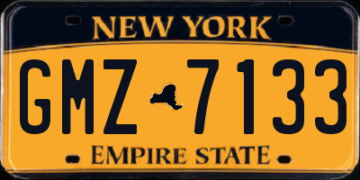 NY license plate GMZ7133