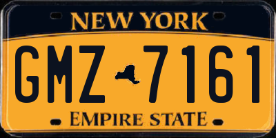 NY license plate GMZ7161
