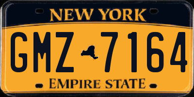 NY license plate GMZ7164