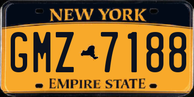 NY license plate GMZ7188