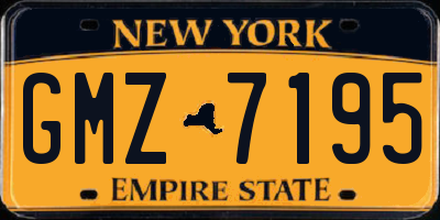 NY license plate GMZ7195