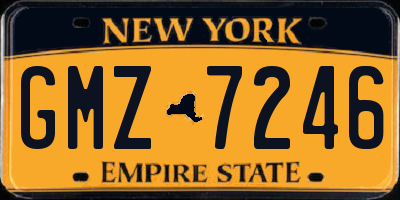 NY license plate GMZ7246