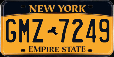 NY license plate GMZ7249