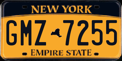 NY license plate GMZ7255