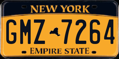NY license plate GMZ7264