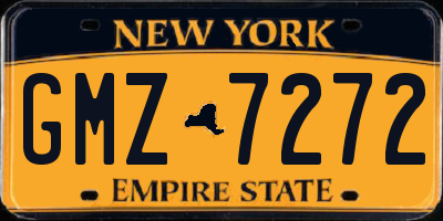 NY license plate GMZ7272