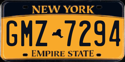 NY license plate GMZ7294