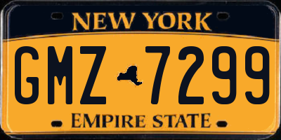 NY license plate GMZ7299