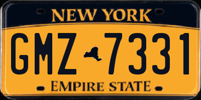 NY license plate GMZ7331