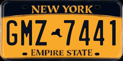 NY license plate GMZ7441