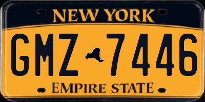 NY license plate GMZ7446