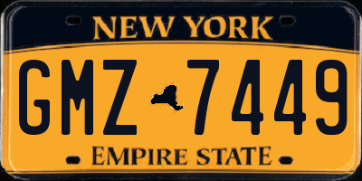NY license plate GMZ7449