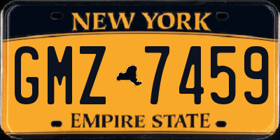 NY license plate GMZ7459