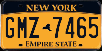 NY license plate GMZ7465