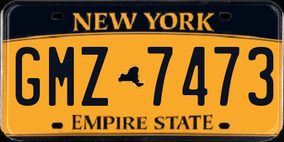 NY license plate GMZ7473