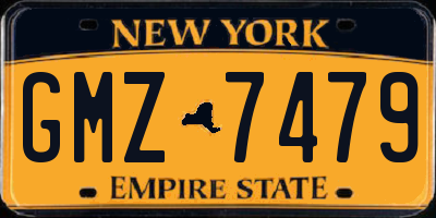 NY license plate GMZ7479