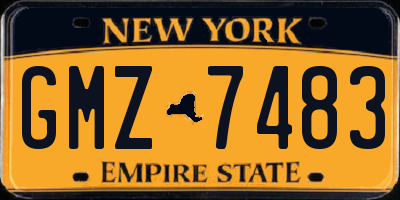 NY license plate GMZ7483