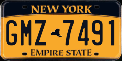 NY license plate GMZ7491