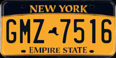 NY license plate GMZ7516