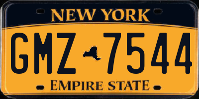 NY license plate GMZ7544