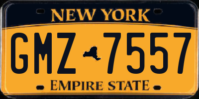 NY license plate GMZ7557