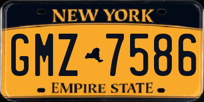 NY license plate GMZ7586