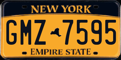 NY license plate GMZ7595