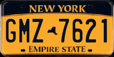 NY license plate GMZ7621