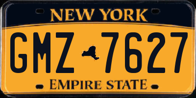 NY license plate GMZ7627