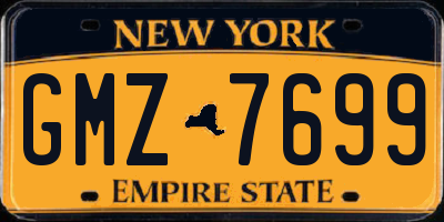 NY license plate GMZ7699