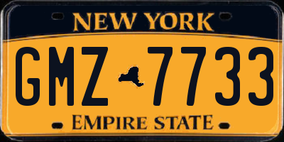 NY license plate GMZ7733