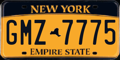 NY license plate GMZ7775