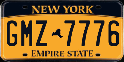 NY license plate GMZ7776