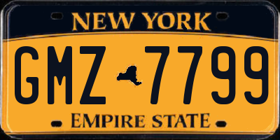 NY license plate GMZ7799