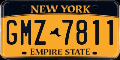 NY license plate GMZ7811