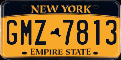 NY license plate GMZ7813