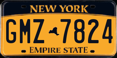 NY license plate GMZ7824