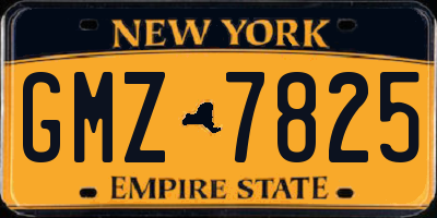 NY license plate GMZ7825