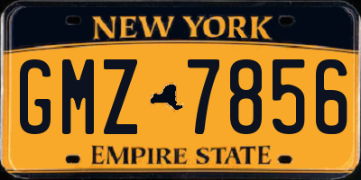 NY license plate GMZ7856