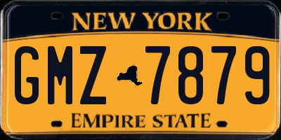 NY license plate GMZ7879