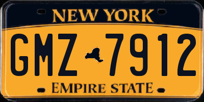 NY license plate GMZ7912