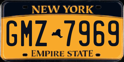 NY license plate GMZ7969
