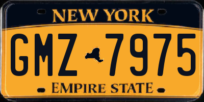 NY license plate GMZ7975