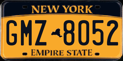 NY license plate GMZ8052