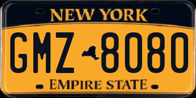 NY license plate GMZ8080
