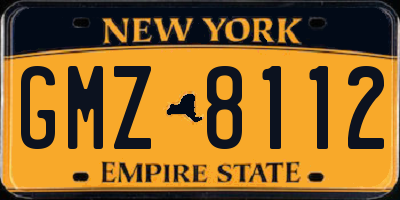 NY license plate GMZ8112