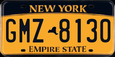 NY license plate GMZ8130